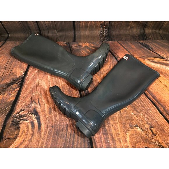 Hunter W23616 Original Gloss Tall Gray/Blue Rain Boots Womens 5 (v5p) - Picture 5 of 12